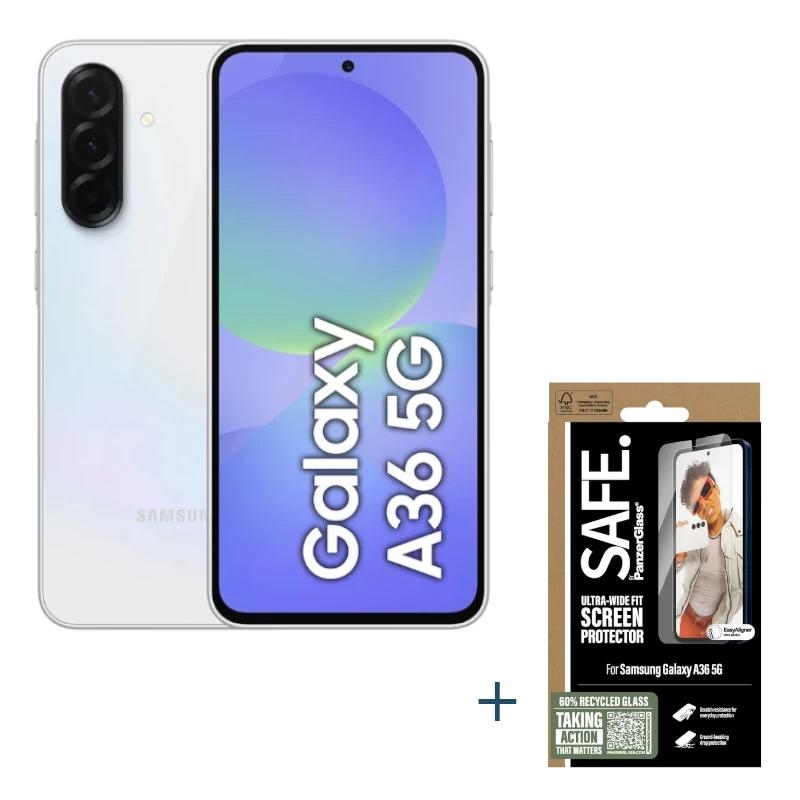 SAMSUNG | Galaxy A36 | 4G 10 Portas | 6.7" | FHD | 256GB | 8GB | Branco