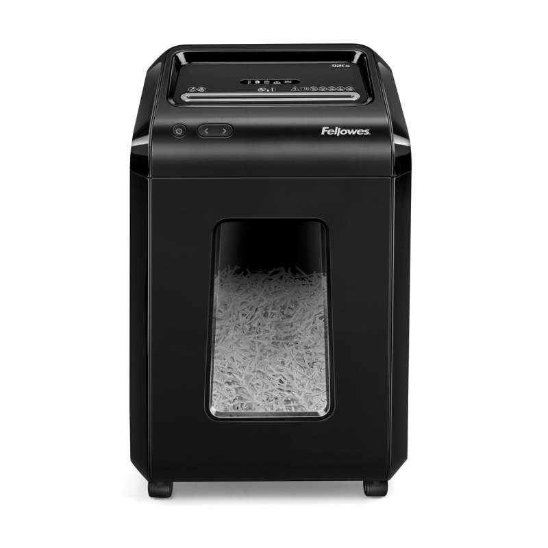 Fellowes Powershred 92Cs destruidora de papel Trituração em tiras Preto