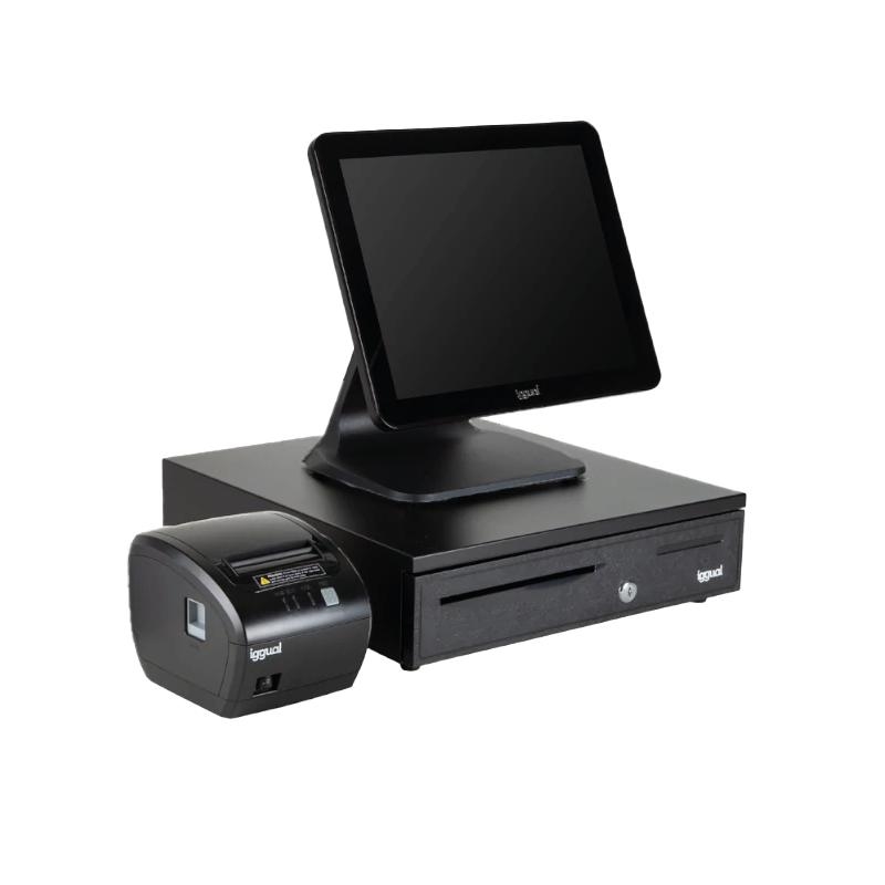 iggual IGG319635pack80 N100 Tudo em um 38,1 cm (15") 1024 x 768 pixels Ecrã táctil Preto