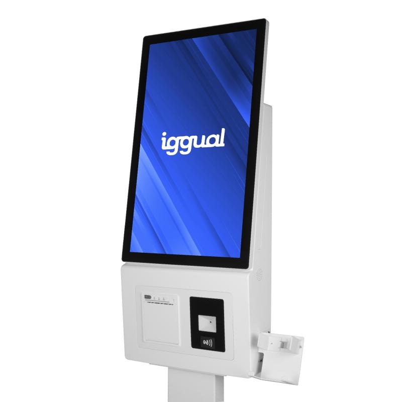 iggual ORCHID KI-27 Design de quiosque 68,6 cm (27") LED Wi-Fi 250 cd/m² Full HD Branco Ecrã táctil Processador built-in Windows 11 Pro