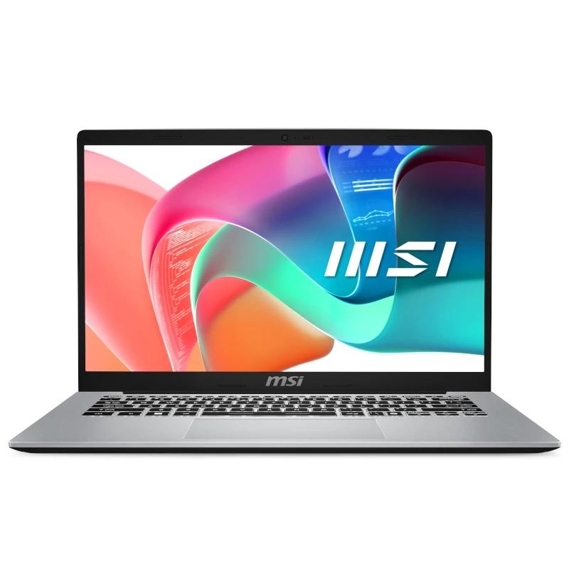 MSI Modern 14 F13MG-203XES Intel® Core™ i7 i7-1355U Computador portátil 35,6 cm (14") Full HD 16 GB DDR4-SDRAM 1 TB SSD Wi-Fi 6E (802.11ax) FreeDOS Prateado