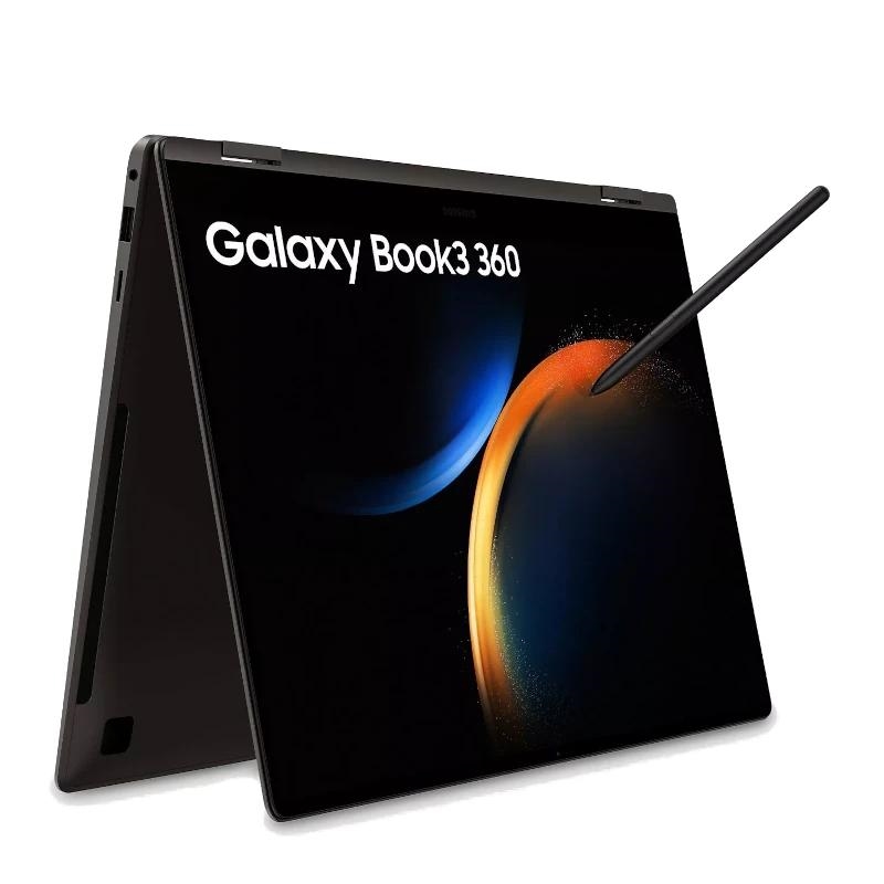 Samsung Galaxy Book 3 360 Intel® Core™ i5 i5-1340P Híbrido (2 em 1) 33,8 cm (13.3") Ecrã táctil Full HD 16 GB LPDDR4x-SDRAM 512 GB SSD Wi-Fi 6E (802.11ax) Windows 11 Pro Grafite