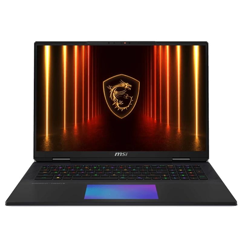 MSI Titan 18 HX AI A2XWJG-249ES laptop/portátil Intel Core Ultra 9 285HX Computador portátil 45,7 cm (18") UHD+ 64 GB DDR5-SDRAM 2 TB SSD NVIDIA GeForce RTX 5090 Wi-Fi 7 (802.11be) Windows 11 Pro Preto