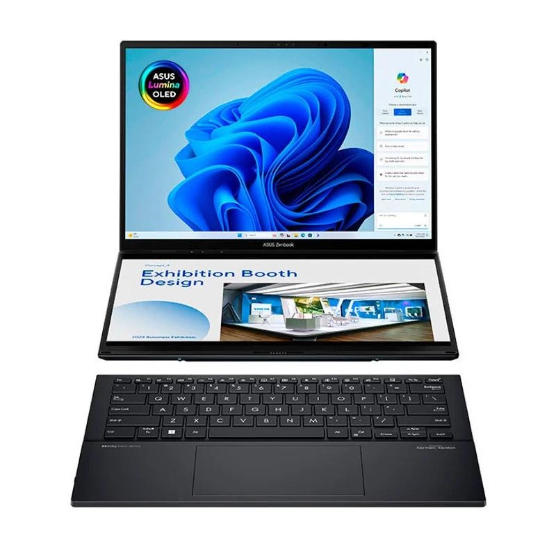 ASUS Zenbook Duo UX8406CA-PZ152W Intel Core Ultra 9 285H Híbrido (2 em 1) 35,6 cm (14") Ecrã táctil WQXGA+ 32 GB LPDDR5x-SDRAM 1 TB SSD Wi-Fi 7 (802.11be) Windows 11 Home Espanhol Cinzento