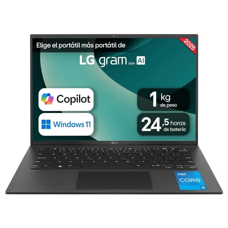 LG Gram 14Z90RU-G.AA55B laptop/portátil Copilot+ PC Intel® Core™ i5 i5-1334U Computador portátil 35,6 cm (14") WUXGA 16 GB LPDDR5-SDRAM 512 GB SSD Wi-Fi 6 (802.11ax) Windows 11 Home Preto