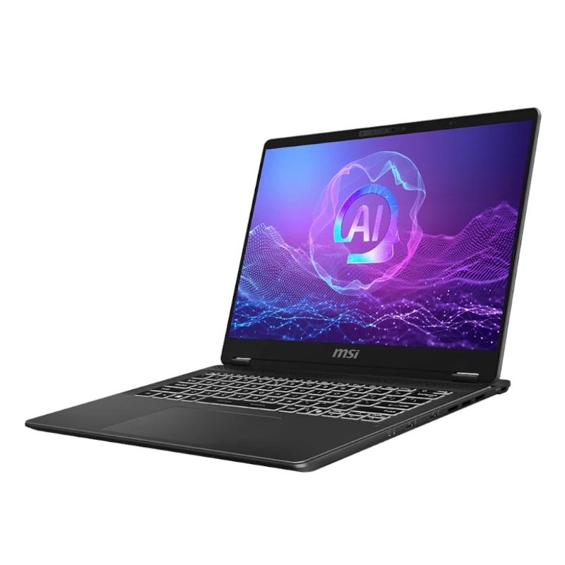 MSI Prestige 14 AI+ Evo C2VMG-008ES Copilot+ PC Intel Core Ultra 7 256V Computador portátil 35,6 cm (14") Full HD+ 16 GB LPDDR5x-SDRAM 1 TB SSD Wi-Fi 7 (802.11be) Windows 11 Home Cinzento