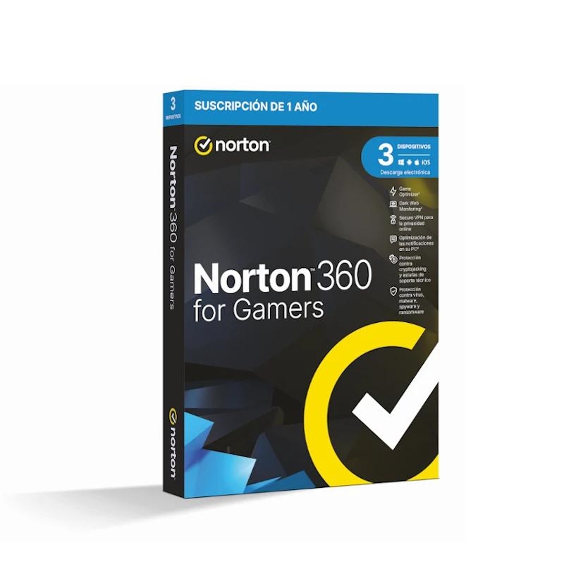 Norton 360 for Gamers Segurança antivírus Base Espanhol 1 licença(s) 1 ano(s)