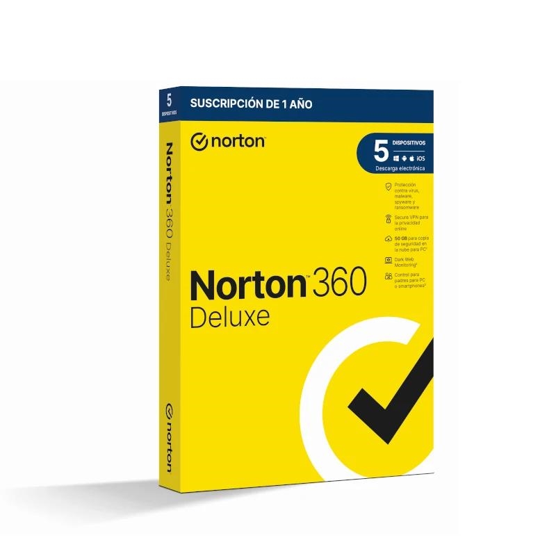 Norton 360 Deluxe Segurança antivírus Base Espanhol 1 licença(s) 1 ano(s)