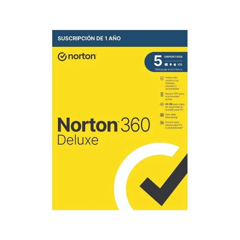 Norton 360 Deluxe Segurança antivírus Espanhol 1 licença(s) 1 ano(s)