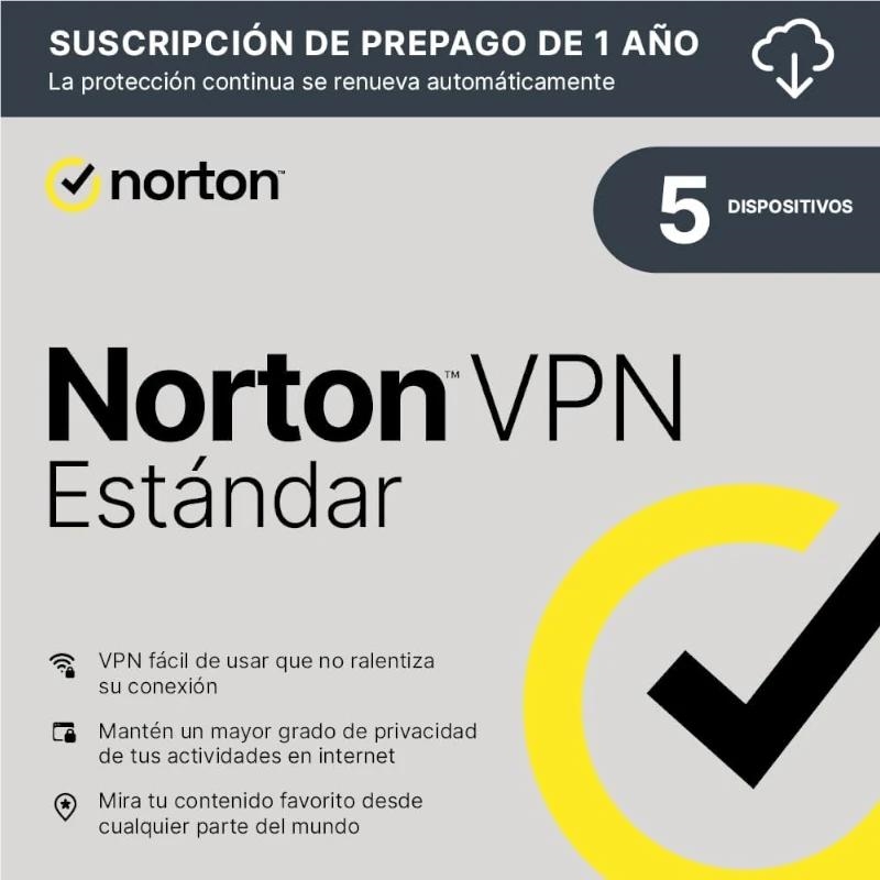 Norton VPN Standard Gestão de segurança Espanhol 1 licença(s) 1 ano(s)